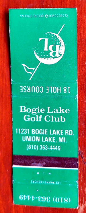 Bogie Lake Golf Course - Matchbook (newer photo)